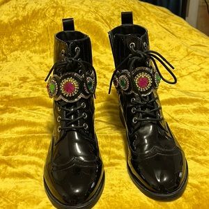 Betsy Johnson Rhinestone Boots